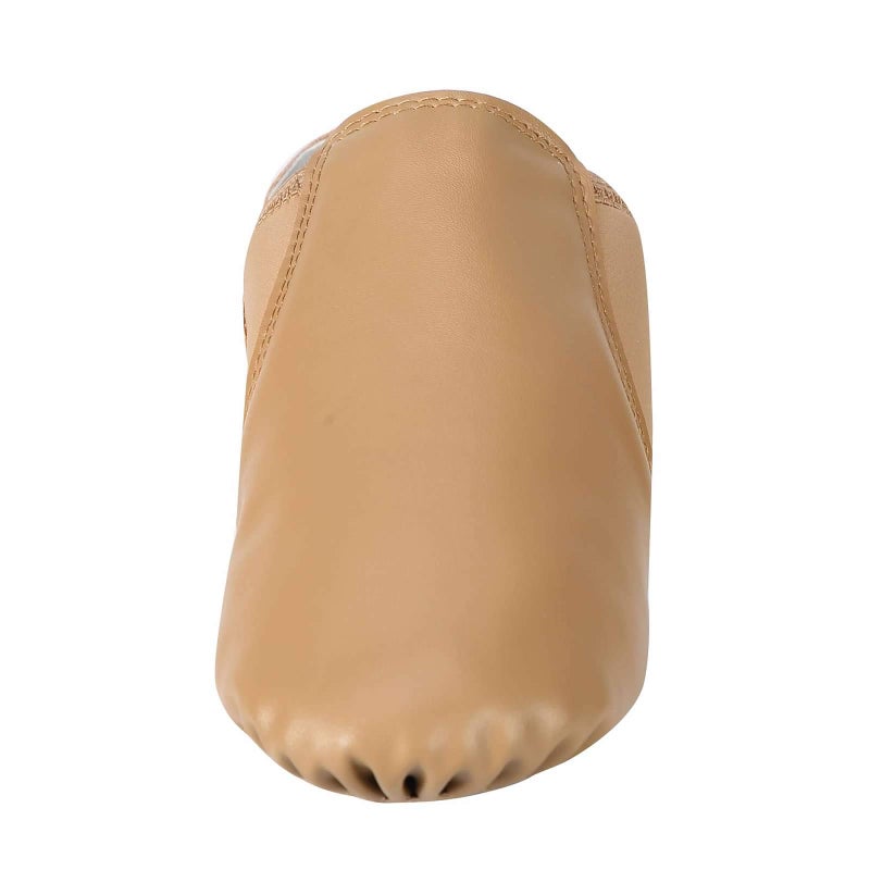 Linodes PU Leather Jazz Shoe Slip On Dance Shoes for Girls and Boys (Toddler/Little Kid/Big Kid)-brown-1M-Little Kid - Image 2