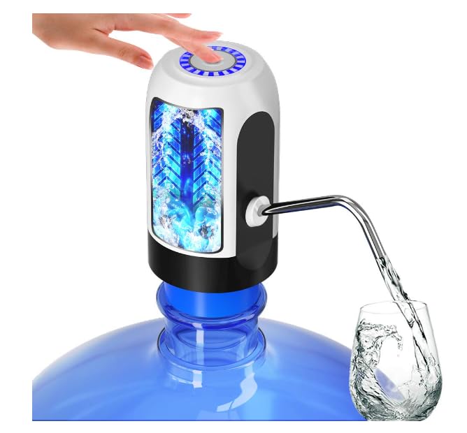 Stainless Steel Electric Water Bottle Pump USB Charging Automatic Drinking Water Dispenser Battery Life for Universal 25 Gallon Bottle for Home Office TravelPack of 17  - Image 1