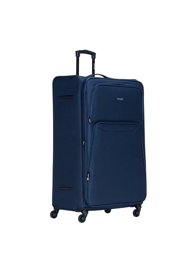 VIPTOUR 4-Piece Fabric Softside Luggage Set with 360° Spinner Wheels & Number Lock – Durable Polyester Travel Trolley Bag (20’’ / 24’’ / 28’’ / 32’’) - NAVY - Image 3