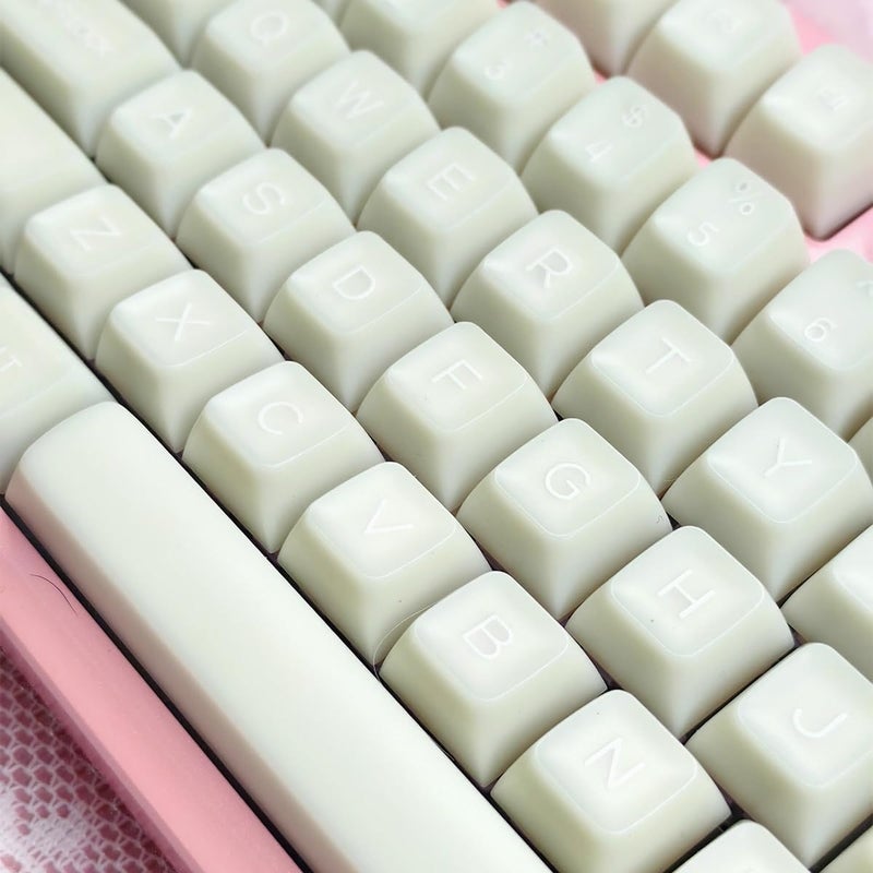 Sumgsn 142 Keys White Jade Keycaps Doubleshot SA Keycap Set Fit for 61/64/87/104/108 Cherry Mx Switches Mechanical Keyboard - Image 3