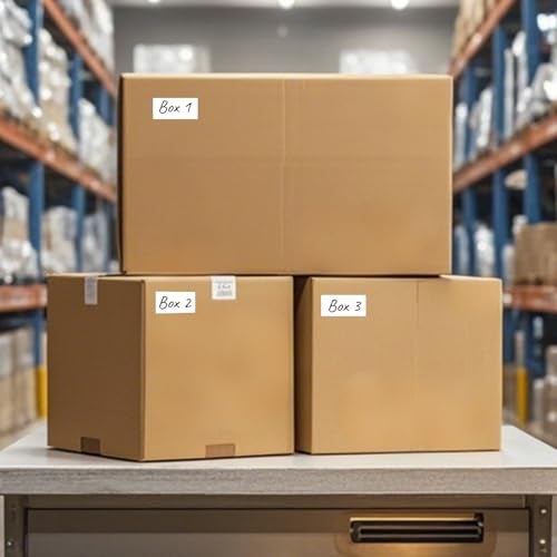 FINDAT Rectangle Label Stickers 1.57×0.75 Inch Vinyl Removable White Sticker Waterproof Writable File Folder Moving Labels for Boxes Home Office Labeling 160 PCS - Image 4