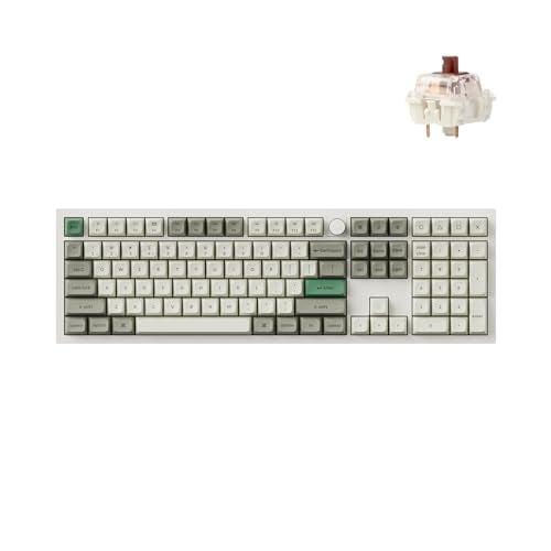 Keychron Q6 Max QMK/VIA Bluetooth Wireless /2.4 GHz/USB-C Wired Custom Mechanical Keyboard, Full Size Programmable Knob RGB Backlit Hot-Swappable Gateron Brown Switch for Mac Windows Linux - White - Image 1