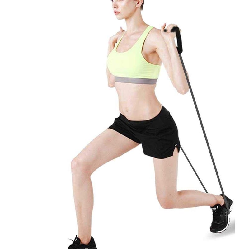 klarako Fitness Pull Rope, Elastic Training Rope, Yoga Strap Yoga Exercise Bands Training, Physiotherapy, for Exercise Bands Home Training (Black) - Image 5