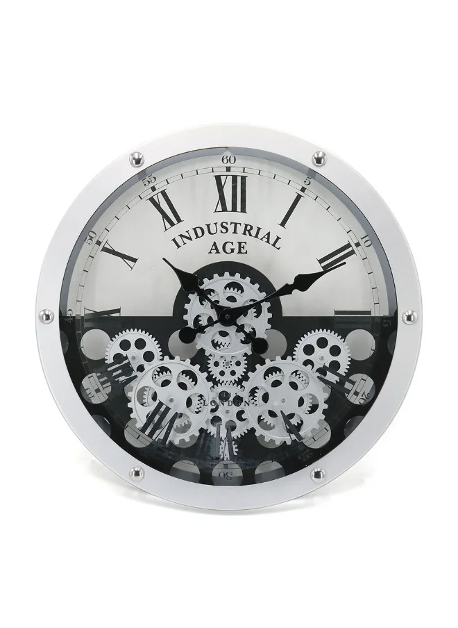 دانوب هوم Cambridge Gear Wall Clock Unique Industrial Design With Visible Gears Perfect For Home Office Or Living Room Decor Adds Style And Function
51X8X51Cm Grey