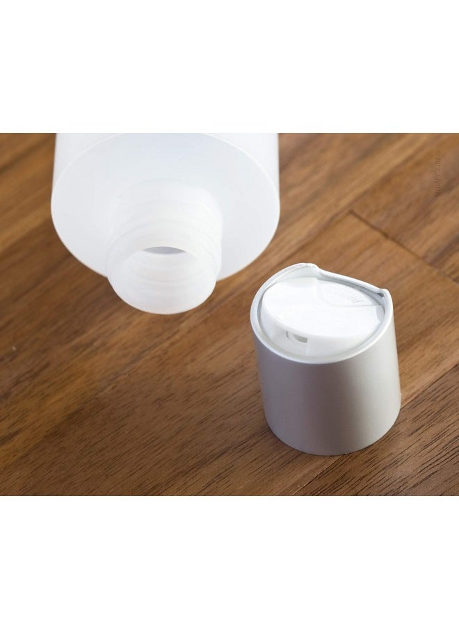 JUVITUS JUVITUS Clear Natural Refillable Plastic Squeeze Empty Bottle Containers with Disc Cap - 8 oz (2 Pack)  - Image 3