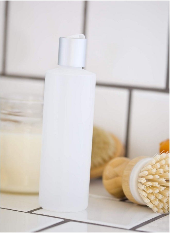 JUVITUS JUVITUS Clear Natural Refillable Plastic Squeeze Empty Bottle Containers with Disc Cap - 8 oz (2 Pack)  - Image 4