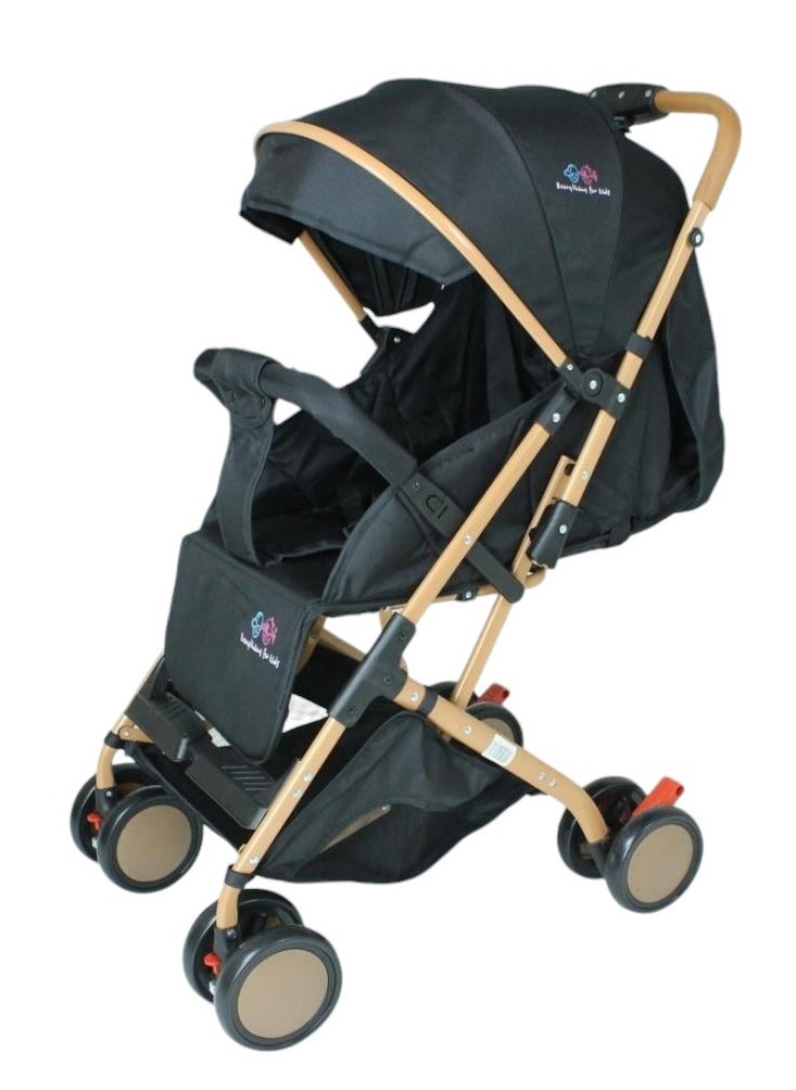 Everything For Kids Lightweight Travel Baby Stroller Compact Easy One-Hand Folding And Multi-Position Adjustable For Newborn with 5-Point Safety Harness  - Image 1