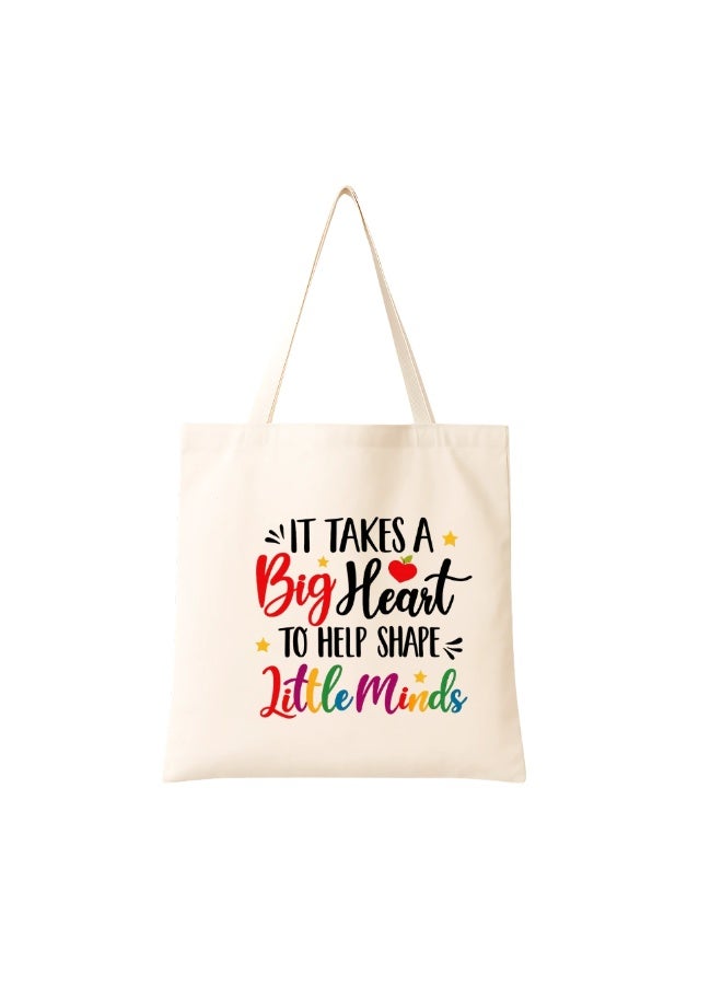 Teacher's day Gift Cotton Bag with Funny Design - Reusable Canvas Tote Bag - Eco Friendly - Lightweight - Grocery Shopping Bag - Gifts for Teacher - School - Office - Travel - Image 1