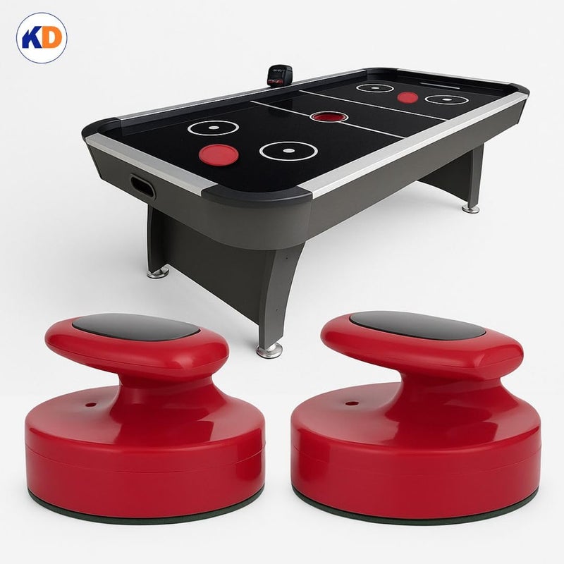 KNK مجموعة أقراص وضاغط هوكي الهواء (2 ضاغط و 2 قرص) | جودة مستوردة ممتازة | بلاستيك متين | حجم الضاغط: 96x60 مم، حجم القرص: 64x4 مم - Image 5