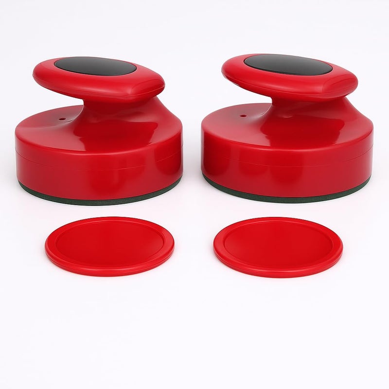 KNK مجموعة أقراص وضاغط هوكي الهواء (2 ضاغط و 2 قرص) | جودة مستوردة ممتازة | بلاستيك متين | حجم الضاغط: 96x60 مم، حجم القرص: 64x4 مم - Image 1