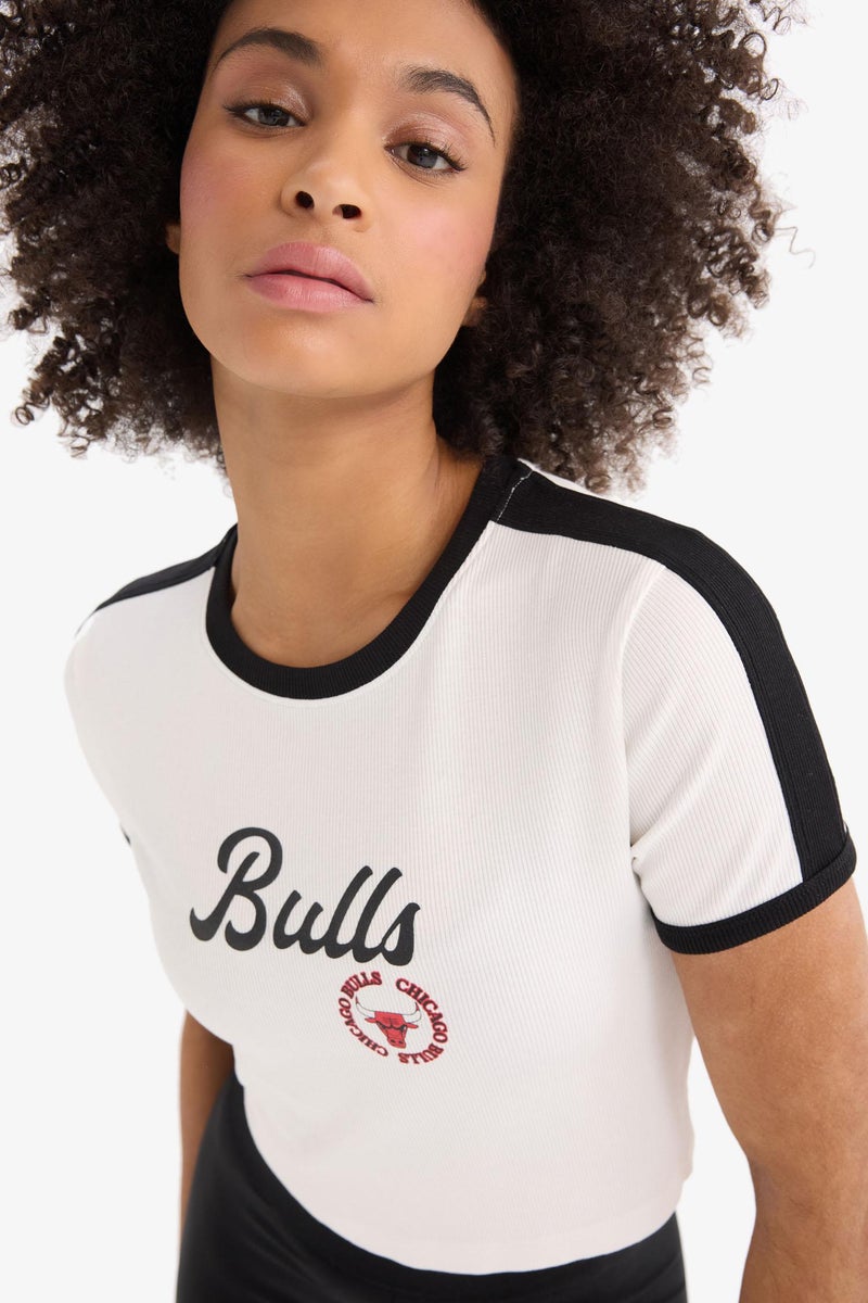 DeFacto Woman Chicago Bulls Licensed Crew Neck Short Sleeve T Shirt - Image 5