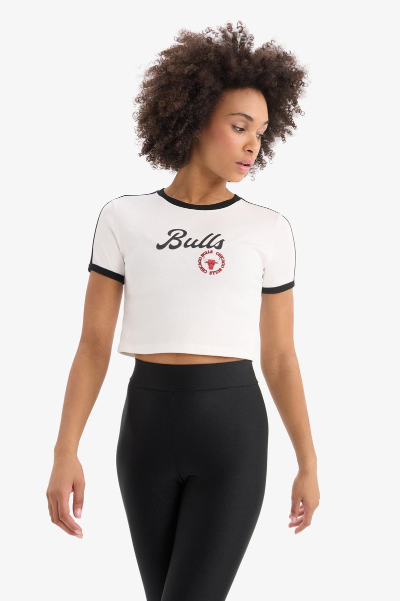DeFacto Woman Chicago Bulls Licensed Crew Neck Short Sleeve T Shirt - Image 3