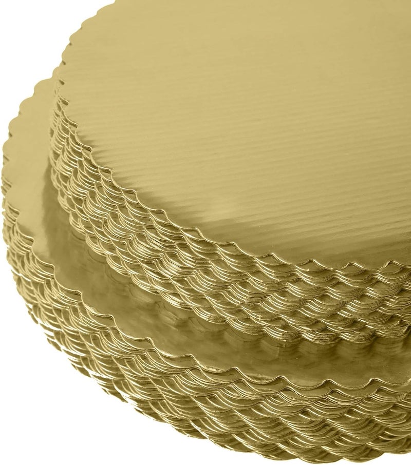 Onemore [25pcs] 12" Gold Cakeboard Round,Disposable Cake Circle Base Boards Cake Plate Round Coated Circle Cakeboard Base 12inch,Pack of 25 - Image 5