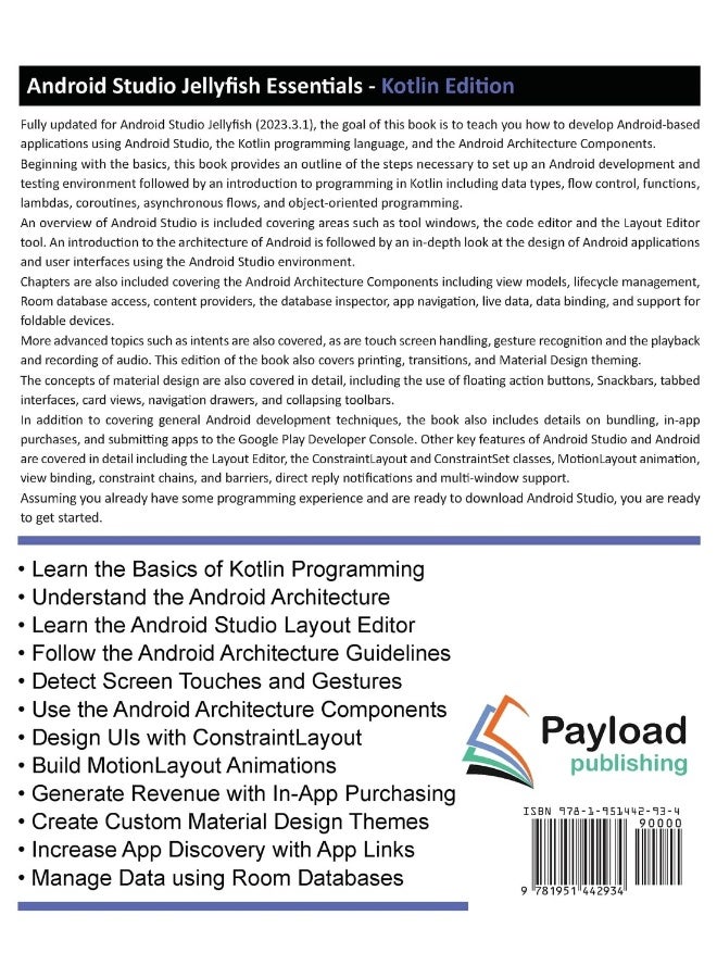 Android Studio Jellyfish Essentials - Kotlin Edition: Developing Android Apps Using Android Studio 2023.3.1 and Kotlin  - Image 2