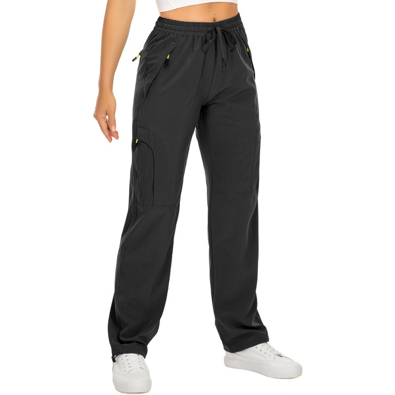 Toomett Women's Hiking Cargo Pants Quick Dry UPF50+ Outdoor Pants for Women Fishing Safari Travel Stretchy Pants with Pockets,6608,Black,S - Image 1