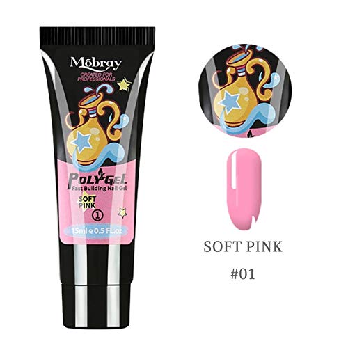 Mobray Poly Nail Extension Gel UV Gel Builder Gel Quick Building For Nails Extensions Hard Gel Poly Acrylic gel Mob15ml001 - Image 3