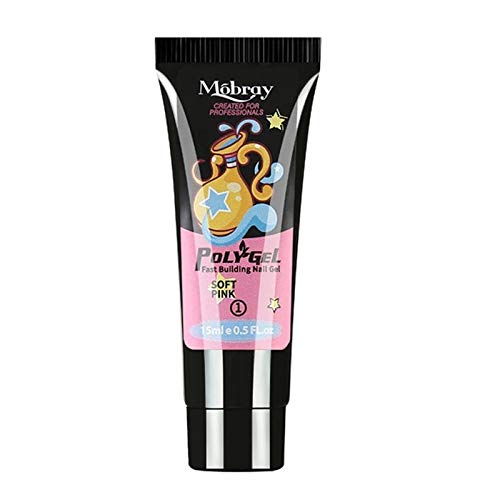 Mobray Poly Nail Extension Gel UV Gel Builder Gel Quick Building For Nails Extensions Hard Gel Poly Acrylic gel Mob15ml001 - Image 1