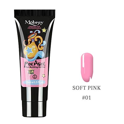 Mobray Poly Nail Extension Gel UV Gel Builder Gel Quick Building For Nails Extensions Hard Gel Poly Acrylic gel Mob15ml001 - Image 2
