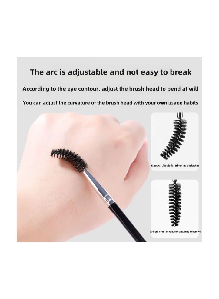 Duo Eyebrow Brush, Brush and Angled Brow Brush Eyelash Brush for Eye Makeup 3pcs, 18CM - Image 3