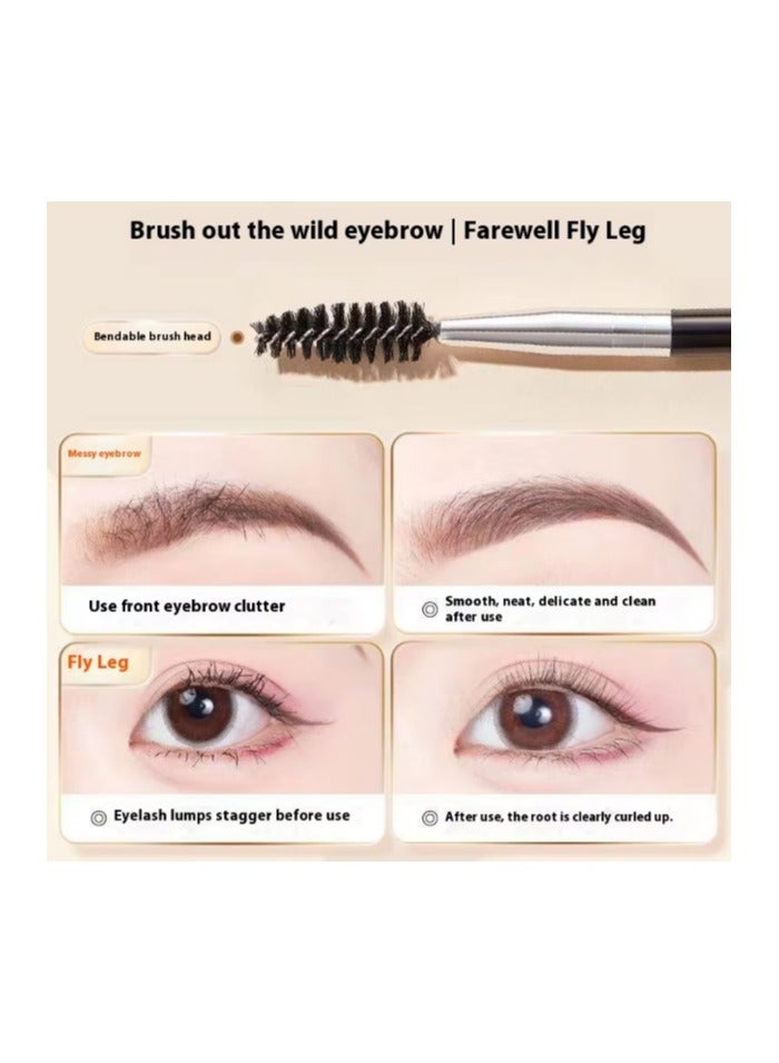Duo Eyebrow Brush, Brush and Angled Brow Brush Eyelash Brush for Eye Makeup 3pcs, 18CM - Image 5