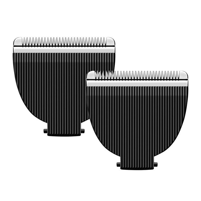 Amorka 2 Pack Replacement Blades for Meridian Trimmer, Hygienic Ceramic Replacement Blades Compatible with Meridian Body Trimmer (Onyx & Sage), Black