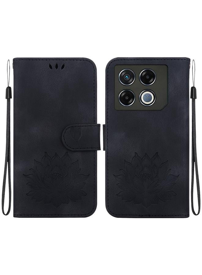 Zaboon Case For Infinix GT 20 Pro Lotus Embossed Leather Phone Case  - Image 1