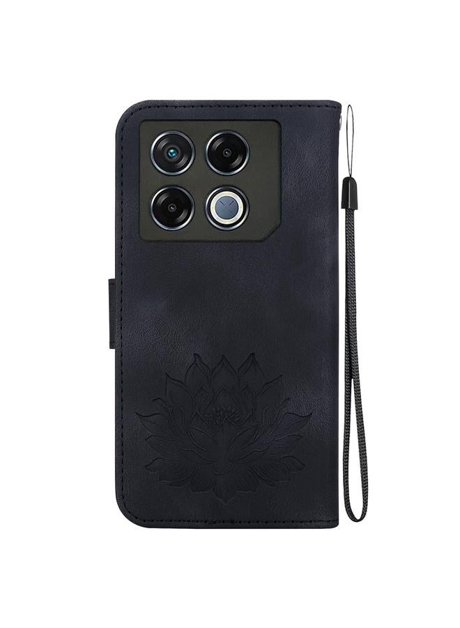 Zaboon Case For Infinix GT 20 Pro Lotus Embossed Leather Phone Case  - Image 3