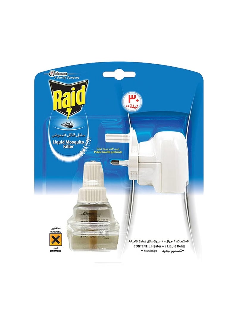 RAID Liquid Electric Mosquito Killer, Indoor Home Protection for 30 Nights, 21.90 ml - Image 1