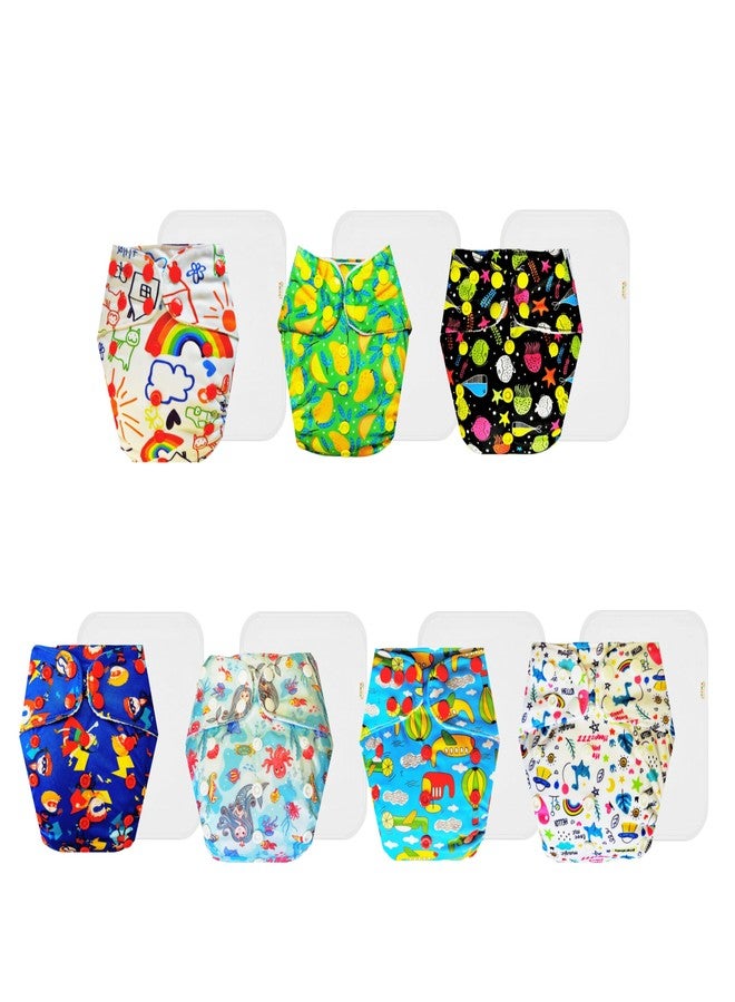 حفاضات دمبلدو القماشية الممتازة مع حشوة قطنية (عبوة من 7 قطع) | شعور بالجفاف والراحة | تهوية جيدة | أزرار كبس قابلة للتعديل | تغيير حفاضات بدون قلق | من 3 أشهر إلى 3 سنوات | للجنسين - Image 1