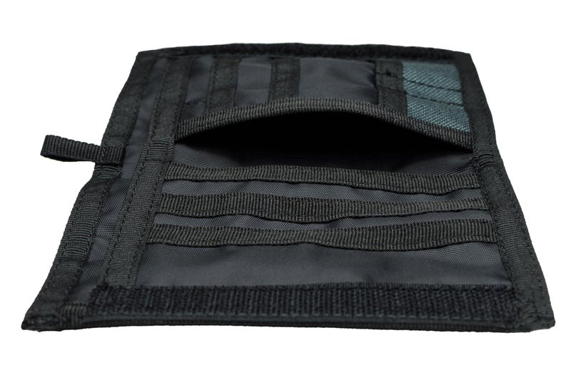 Chameleon Bifold Mens Wallet-Military Tactical Men Wallet- Canvas Thin Front Pocket Travel Bi-Fold Wallet-Best Nylon Travel Pouch (Grey) - Image 3