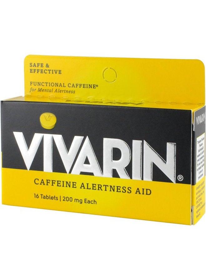 Vivarin أقراص الكافيين، 200 ملغ كافيين في كل قرص، يساعدك بأمان وفعالية على البقاء مستيقظًا، مساعد للانتباه، مكمل طاقة، 16 قرص - 1 عبوة - Image 3