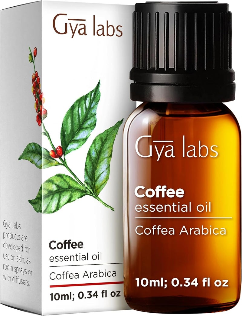Gya Labs Coffee Essential Oil - 0.34 Fl Oz - for Hair, Skin, Diffuser, Aromatherapy & DIY Candle Making Scent - Image 1