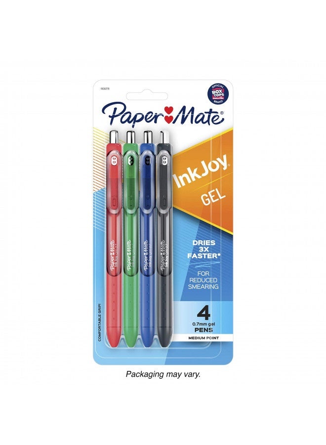 Paper Mate Inkjoy Pens, Gel Pens, Medium Point (0.7Mm), Assorted, 4 Count - Image 3