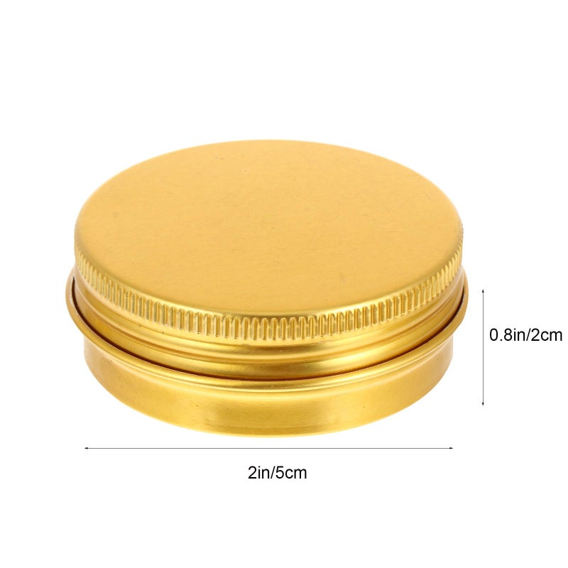 Gold Aluminum Tin Cream Jars 20Pcs 30Ml with Screw Lids for Cosmetic Hair Wax Travel Storage - Image 3