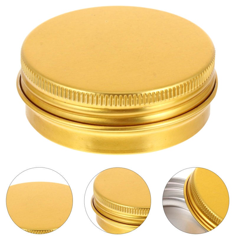 Gold Aluminum Tin Cream Jars 20Pcs 30Ml with Screw Lids for Cosmetic Hair Wax Travel Storage - Image 5