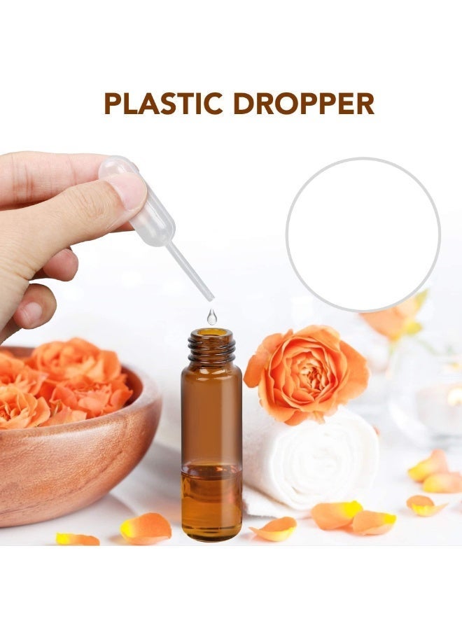8 Pack 10ml Amber Glass Roller Bottles, Smooth Roll-On Applicators and Caps, Leakproof Essential Oil Travel Bottles - Image 3
