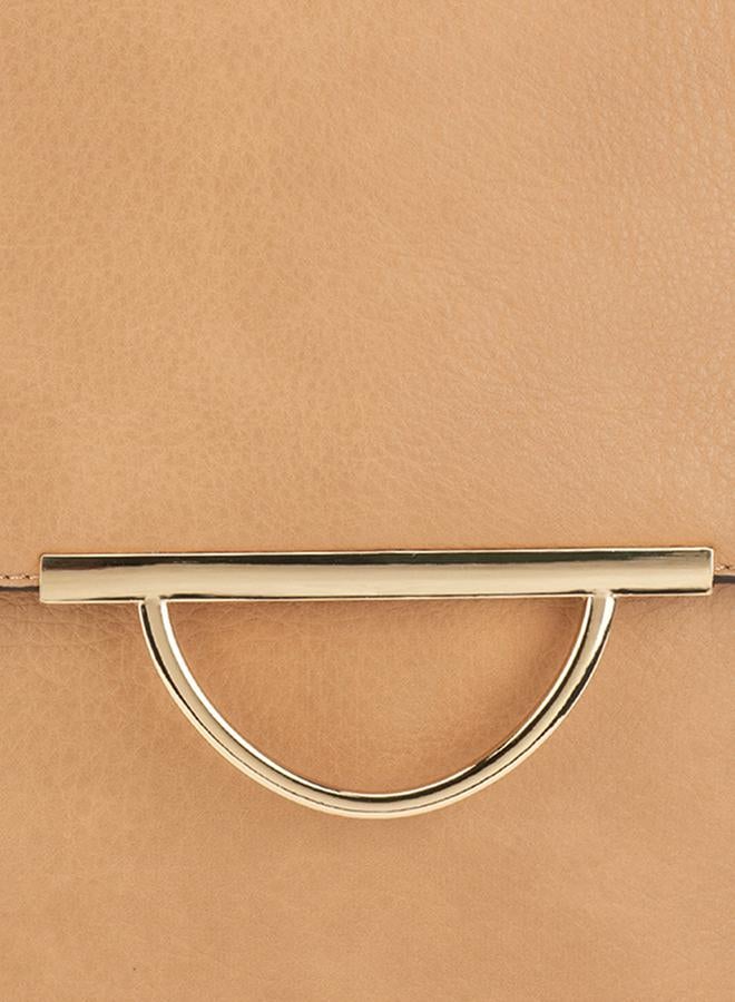 globus Tan Textured Metal Detail Backpack - Image 5