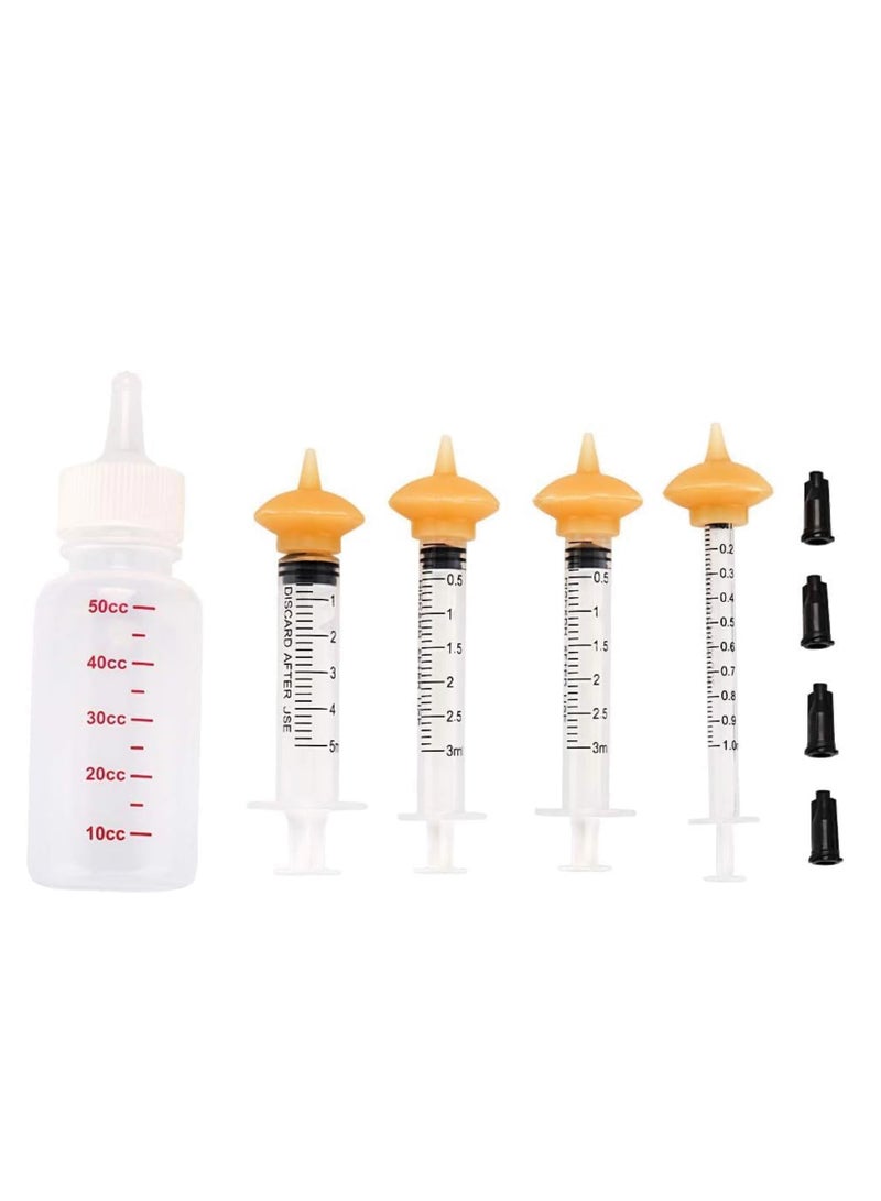 FengSVMA Pet Nursing Bottle, Nursing Bottle Kits, Replacement Nipple Mini Cat Feeding Bottle for Newborn Kittens, Puppies, Rabbits, Small Animals, Squirrel - Image 1