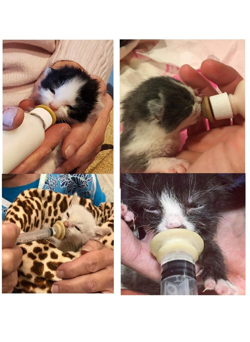 FengSVMA Pet Nursing Bottle, Nursing Bottle Kits, Replacement Nipple Mini Cat Feeding Bottle for Newborn Kittens, Puppies, Rabbits, Small Animals, Squirrel - Image 2