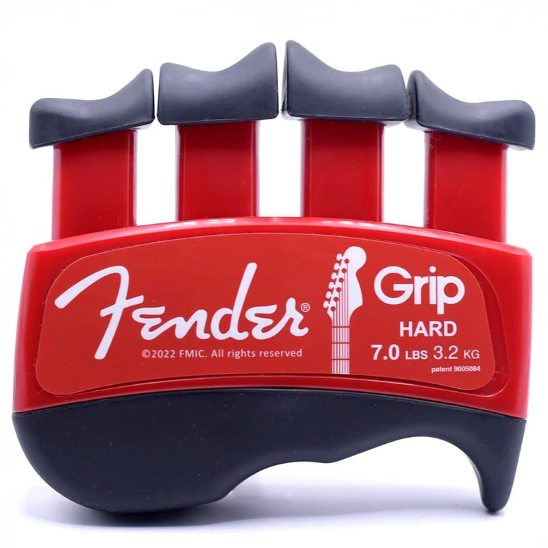 Fender GRIP Hand and Finger Exerciser (Hard - 7lbs / 3.2kg) â€“ Best Ergonomic Finger Strengthener to improve play on all stringed instruments (Guitar, Bass, Violin, etc.) - Image 1