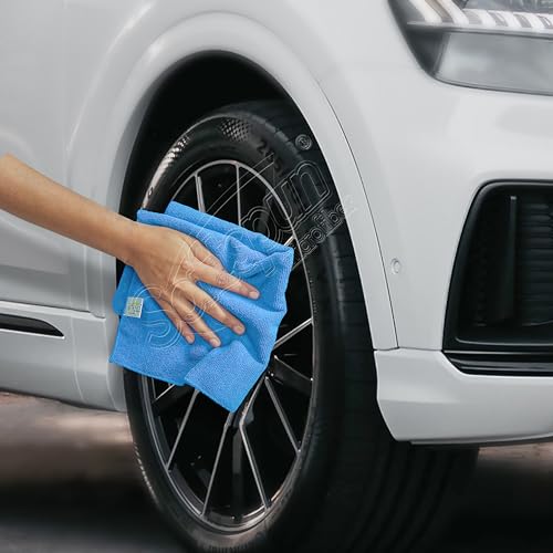 SOFTSPUN Microfiber Cloth - 2 pcs 40x40 cms 340 GSM Multi Color Thick Lint & StreakFree Multipurpose Cloths Automotive Microfibre Towels for Car Bike Cleaning Polishing Washing & Detailing - Image 2