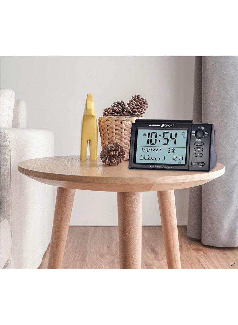 الحرمين ساعة أذان الحرمين HA-7006 (أسود) - Image 2