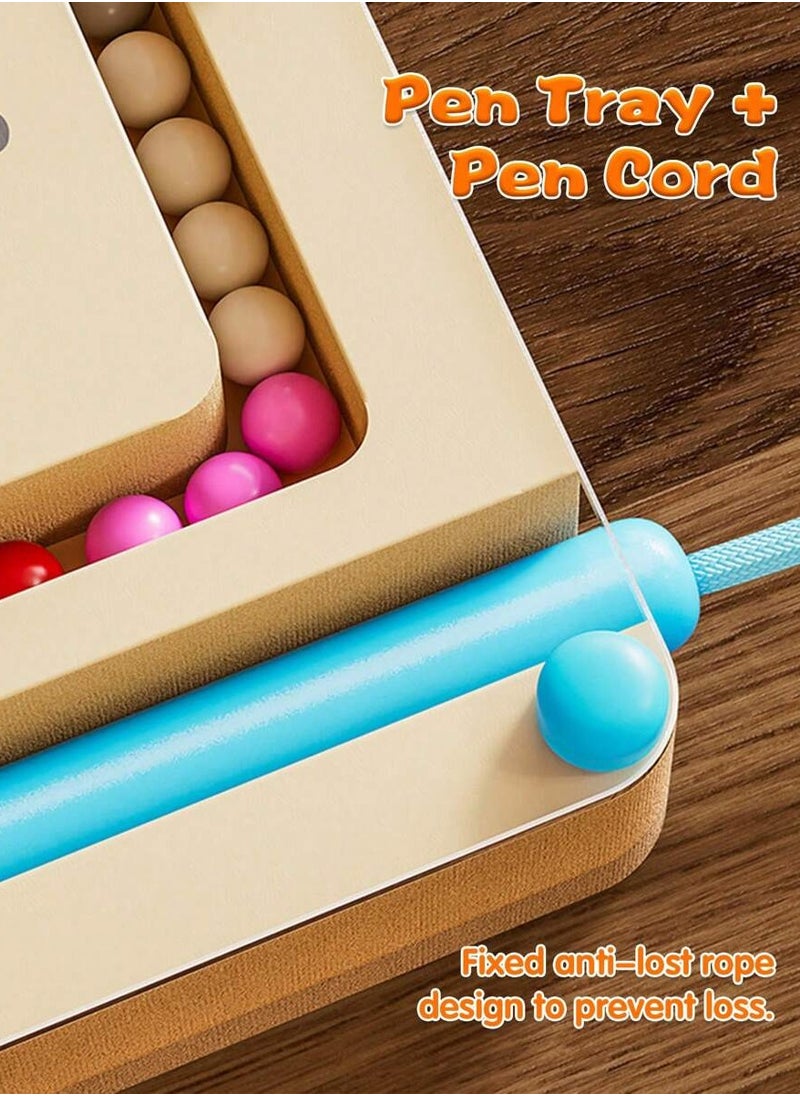null - Wooden Magnetic Ice Cream Maze Puzzle - Color u0026 Number Sorting Toy for Toddlers - Enhances Fine Motor Skills and Encourages Creative Thinking - Image 1