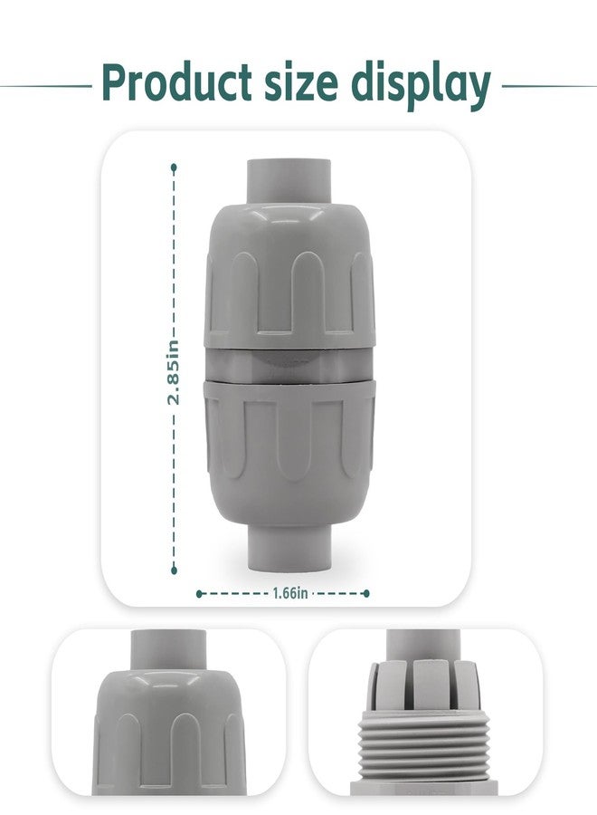 Wocloer 3/4 inch Liquid-Tight Connector,PVC Flexible Conduit Double-Ended Connector,Straight 180 Degree,Two-Way Conduit Connector,Electrical Conduit Fittings(5 Pcs) - Image 2