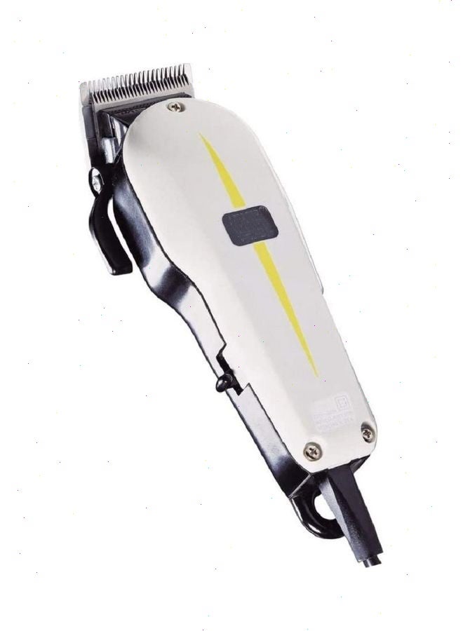 Shaving - Trimmers & Groomers Professional Super Taper Clipper | Corded| 4 Attachment Combs |Taper Blade | 3 Pin - GCC White - Image 1