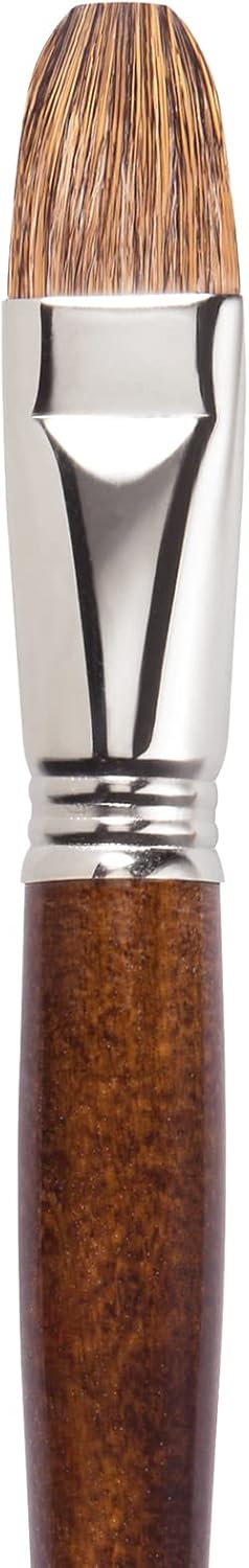 Escoda Versatil 3042 Series Artist Oil and Acrylic Paint Brush Synthetic Kolinsky Long Handle Bright Size 22 - Image 2