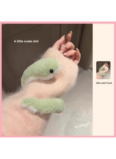 2025 Year Of The Snake Mascot Doll Cyber Celebrant Plush Toy Snake Doll Wrap Cute Doll Pendant-Color: Pack Of Three (about 40cm), With Rubber-coated Iron Wire Inside To Create A Concave Shape