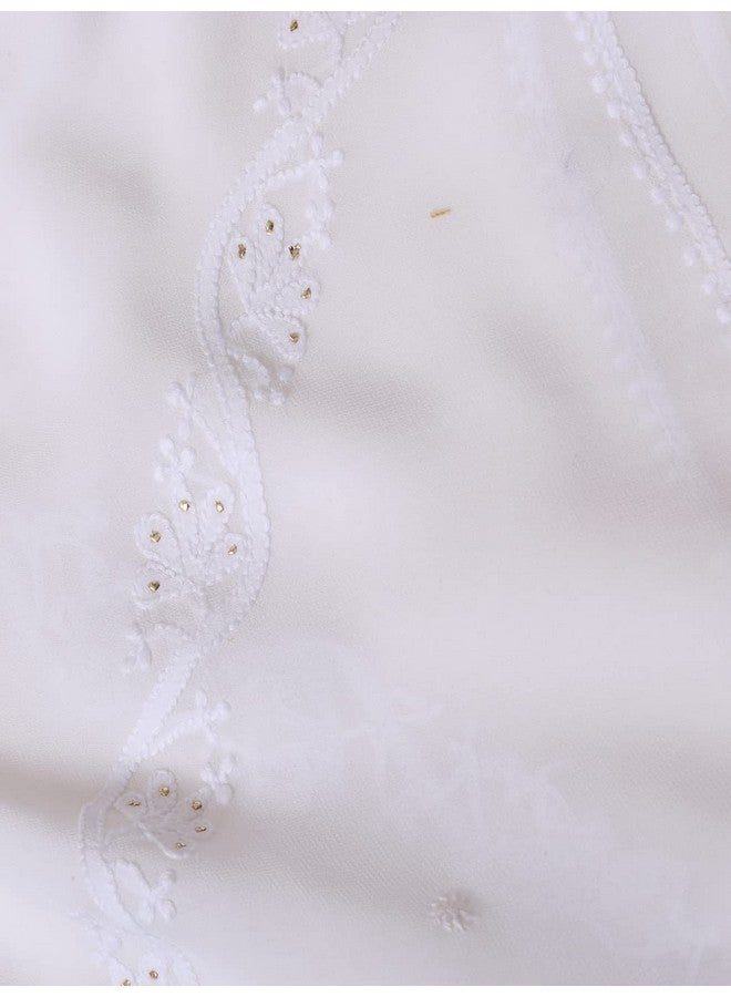 Ada Women's Embroidered Viscose Dupatta/Stole (A511188_White_Free Size) - Image 5