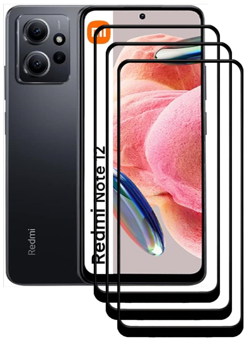 ACLIX 3 Pieces Antistatic ESD Dustproof Premium Quality High Definition Tempered Glass Screen Protector Designed For Xiaomi Redmi Note 12 4G - Image 1