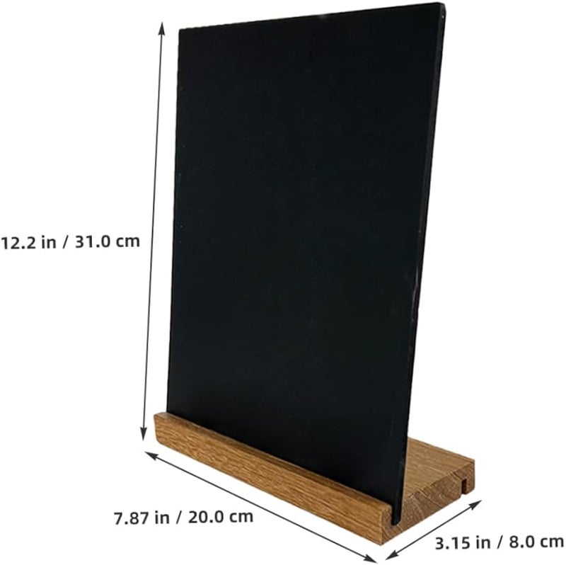 Small Wooden Chalkboard Sign Tabletop Display Board With Stand For Menu Messages Parties Weddings - Image 3